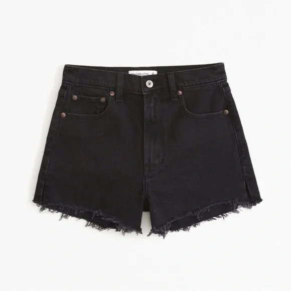 Abercrombie & Fitch Black High Waist Women Shorts Size 27/4 - Picture 6 of 11